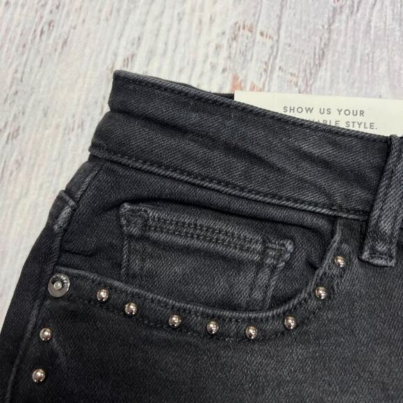 NWT DL1961 CHRISSY Ultra High Rise Skinny Jeans SIZE 26 HOLDEN Black Studded NEW - Picture 7 of 14